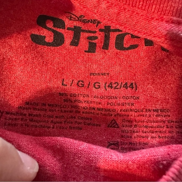 Disney Red Short Sleeve Tee with Graphic Design - Picture 3 of 3